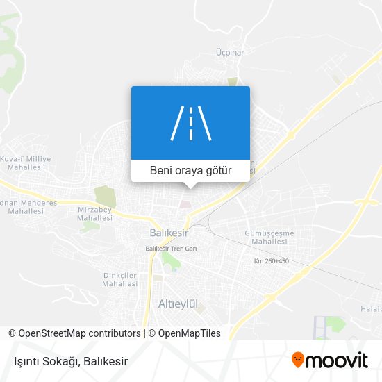 Işıntı Sokağı harita