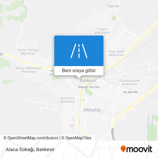 Alaca Sokağı harita