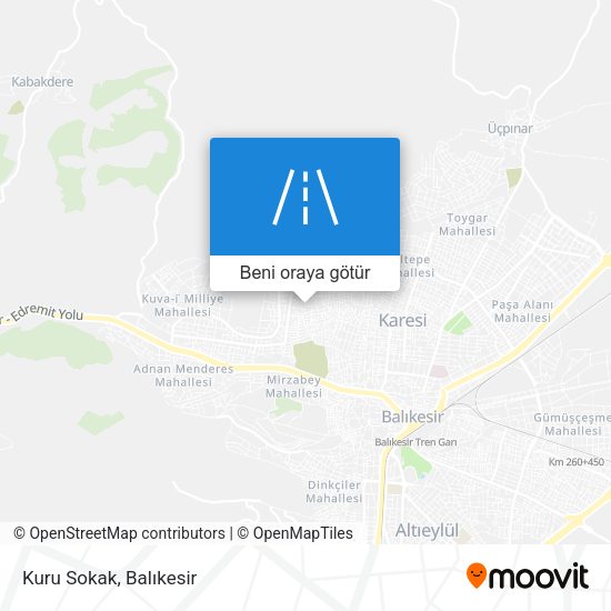 Kuru Sokak harita