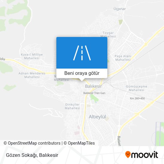 Gözen Sokağı harita