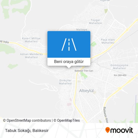 Tabuk Sokağı harita