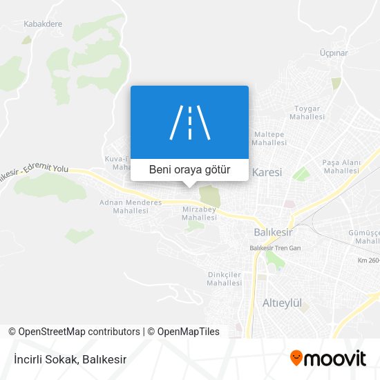 İncirli Sokak harita