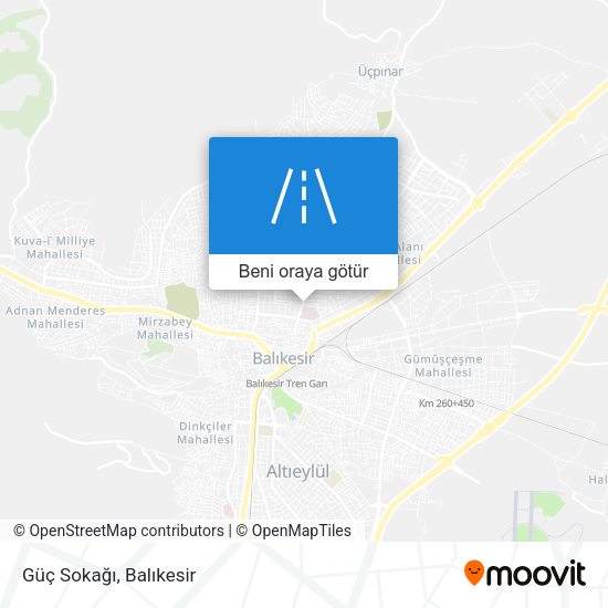 Güç Sokağı harita