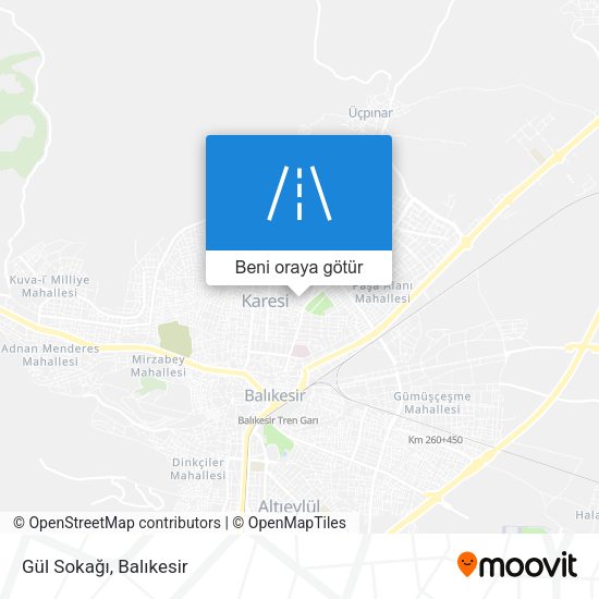 Gül Sokağı harita