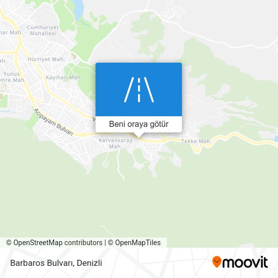 Barbaros Bulvarı harita