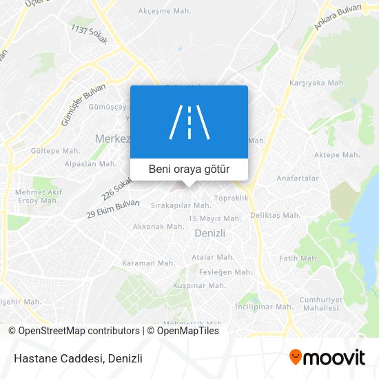 Hastane Caddesi harita