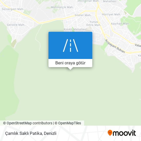 Çamlık Saklı Patika harita