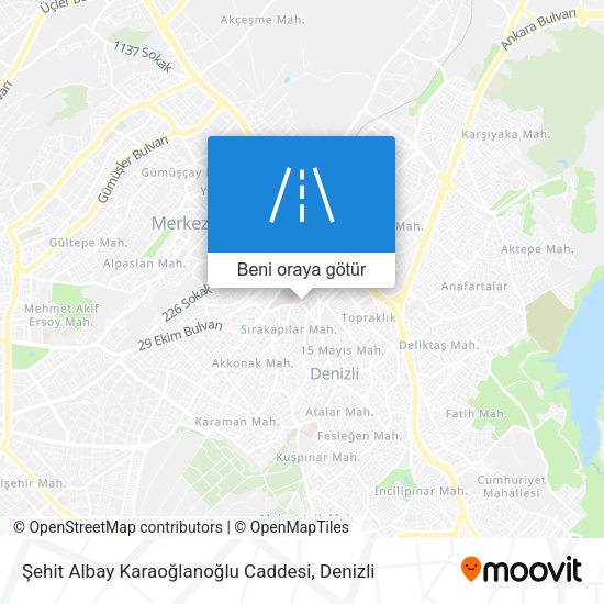 Şehit Albay Karaoğlanoğlu Caddesi harita