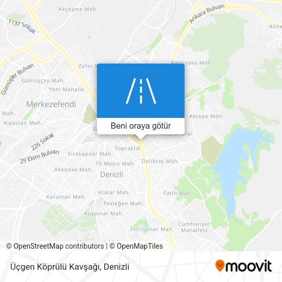 Üçgen Köprülü Kavşağı harita