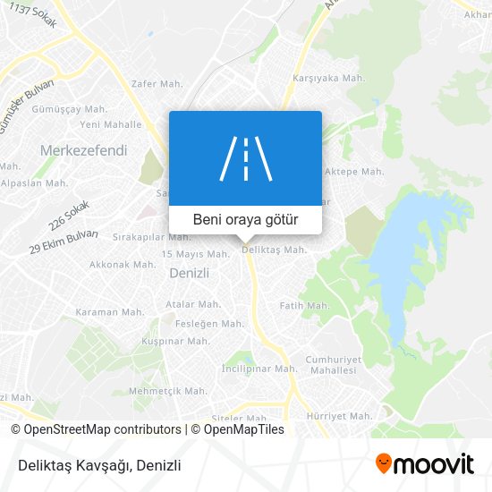 Deliktaş Kavşağı harita