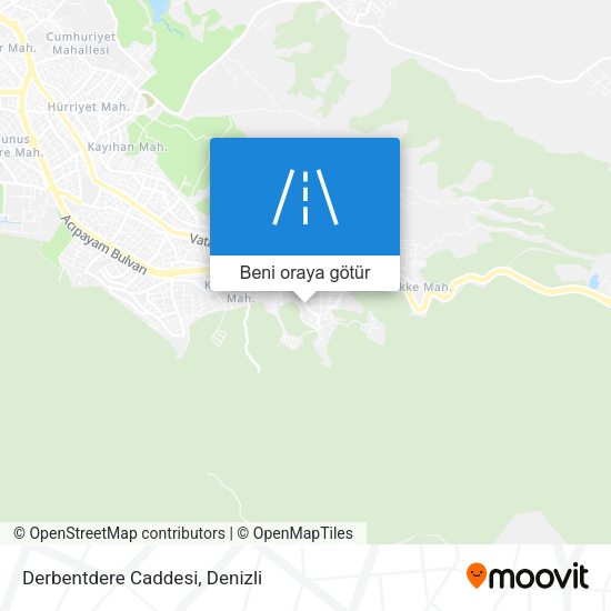 Derbentdere Caddesi harita