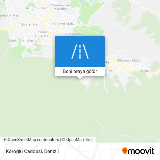 Köroğlu Caddesi harita