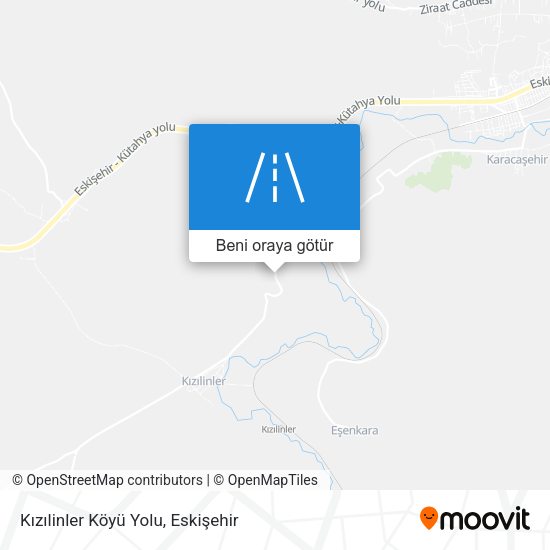 Kızılinler Köyü Yolu harita