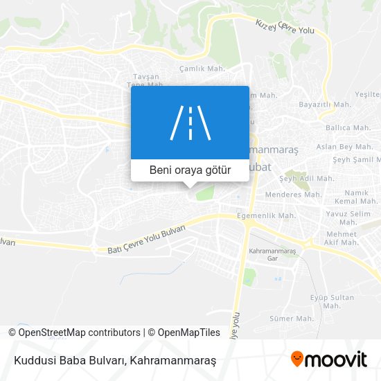 Kuddusi Baba Bulvarı harita