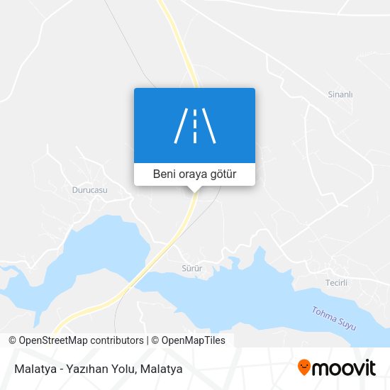 Malatya - Yazıhan Yolu harita