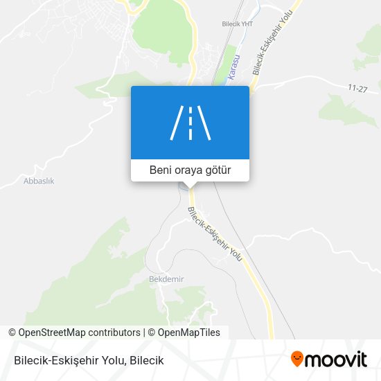 Bilecik-Eskişehir Yolu harita