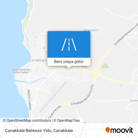 Çanakkale-Balıkesir Yolu harita