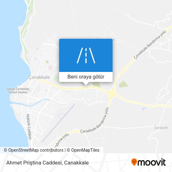 Ahmet Priştina Caddesi harita