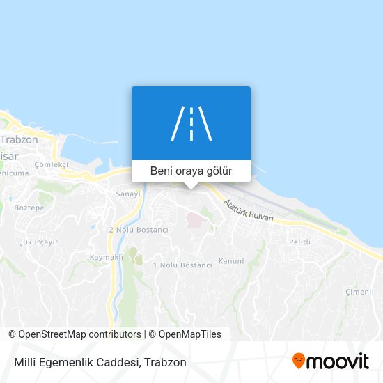Millî Egemenlik Caddesi harita