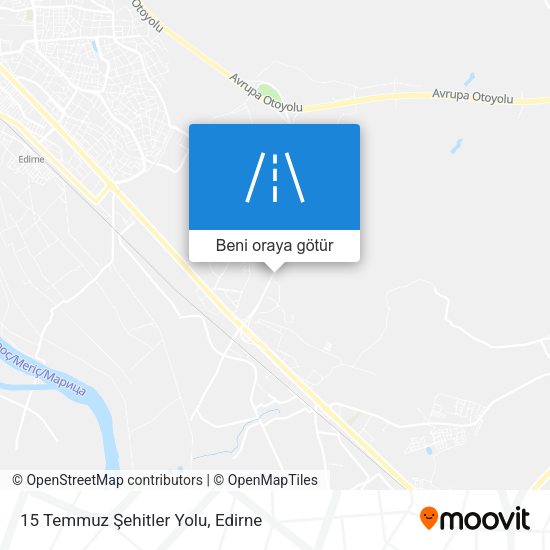 15 Temmuz Şehitler Yolu harita