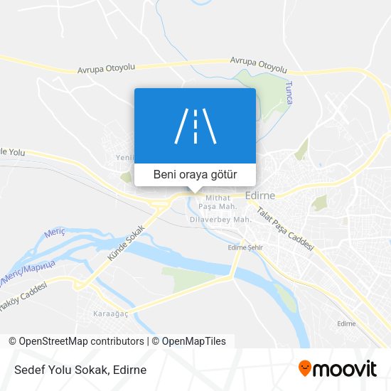 Sedef Yolu Sokak harita