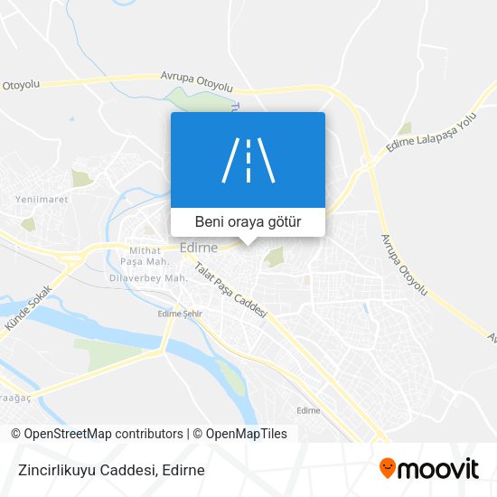 Zincirlikuyu Caddesi harita
