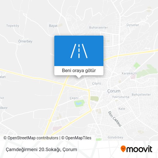 Çamdeğirmeni 20.Sokağı harita