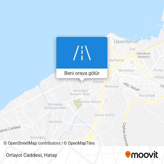 Ortayol Caddesi harita