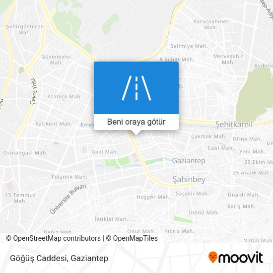 Göğüş Caddesi harita