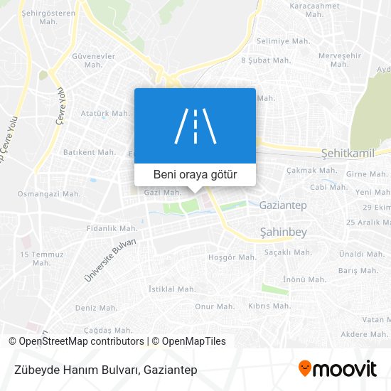 Zübeyde Hanım Bulvarı harita