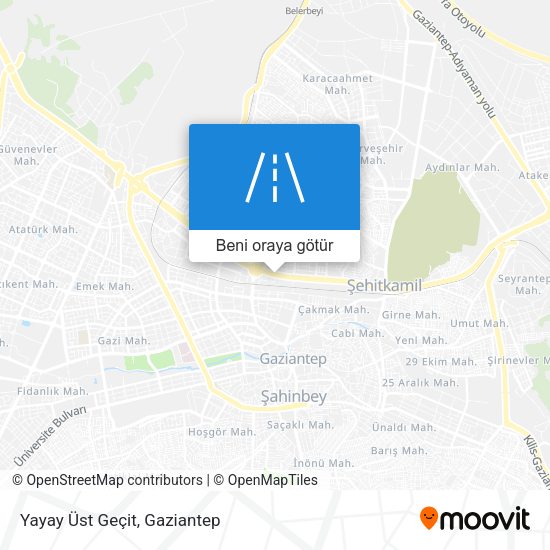 Yayay Üst Geçit harita
