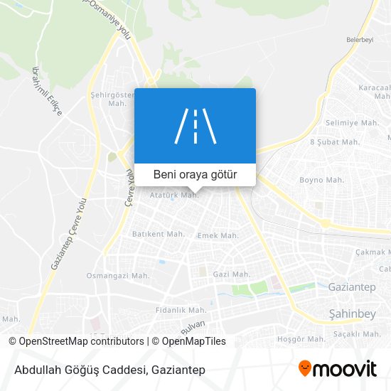 Abdullah Göğüş Caddesi harita