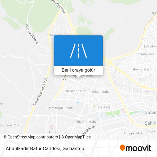 Abdulkadir Batur Caddesi harita