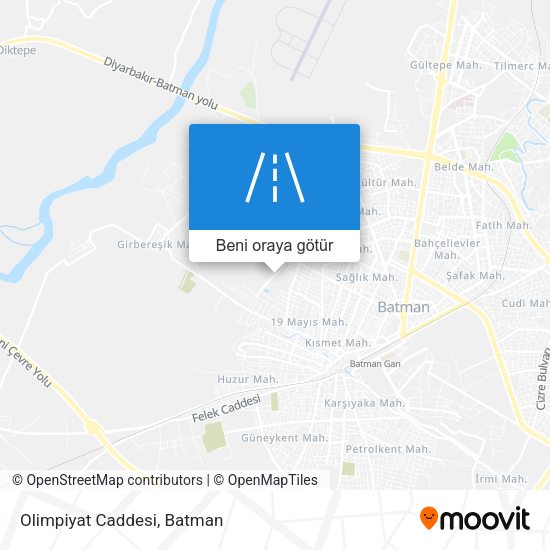 Olimpiyat Caddesi harita
