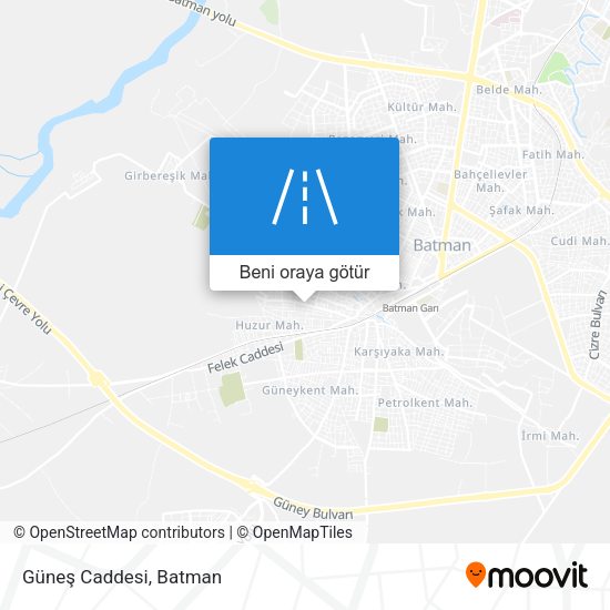 Güneş Caddesi harita