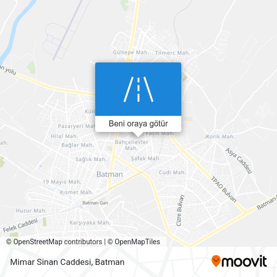 Mimar Sinan Caddesi harita
