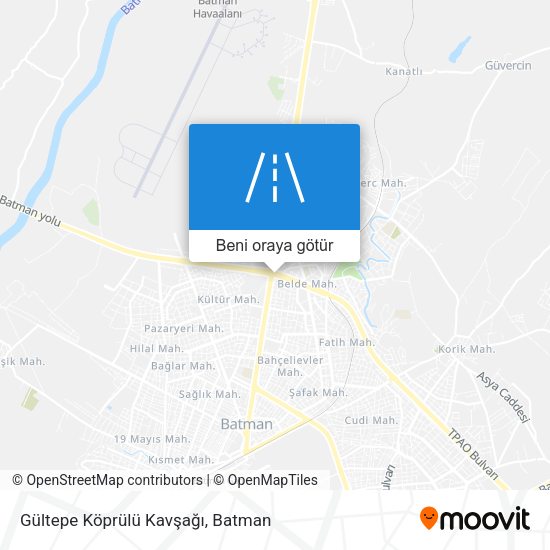 Gültepe Köprülü Kavşağı harita
