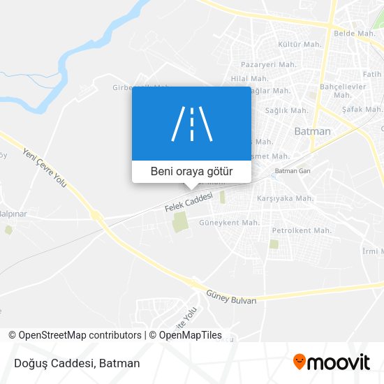 Doğuş Caddesi harita