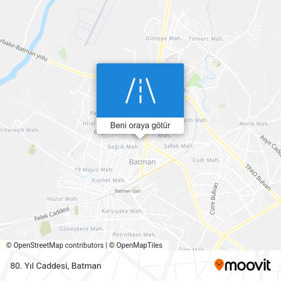 80. Yıl Caddesi harita
