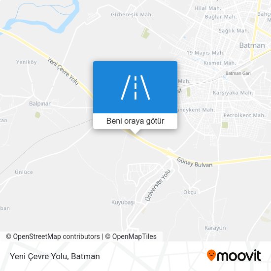 Yeni Çevre Yolu harita