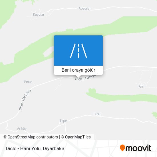 Dicle - Hani Yolu harita