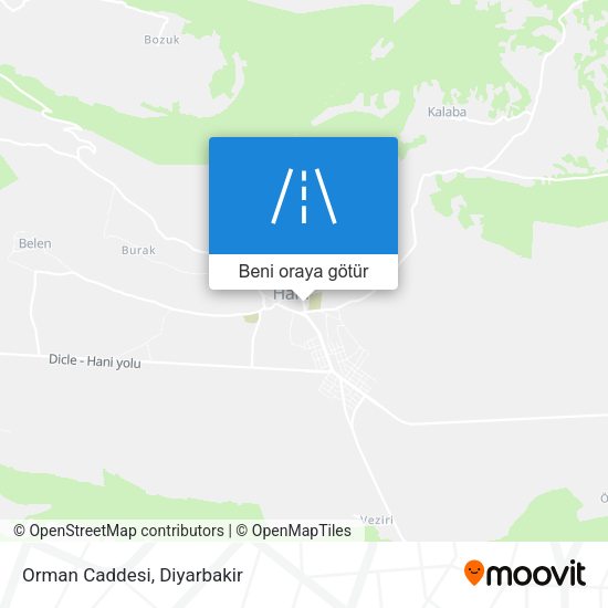 Orman Caddesi harita