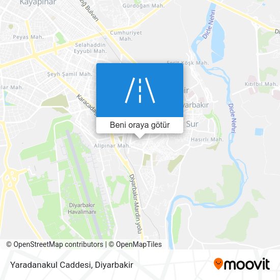 Yaradanakul Caddesi harita