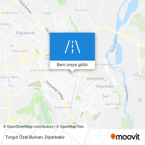 Turgut Özal Bulvarı harita