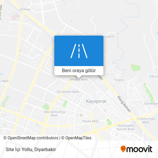Site İçi Yollu harita