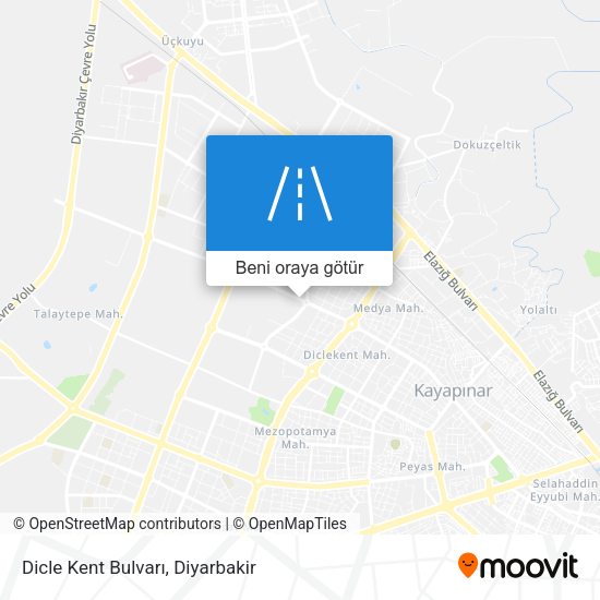 Dicle Kent Bulvarı harita