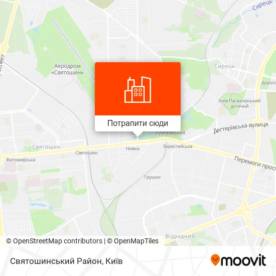 Карта Святошинський Район
