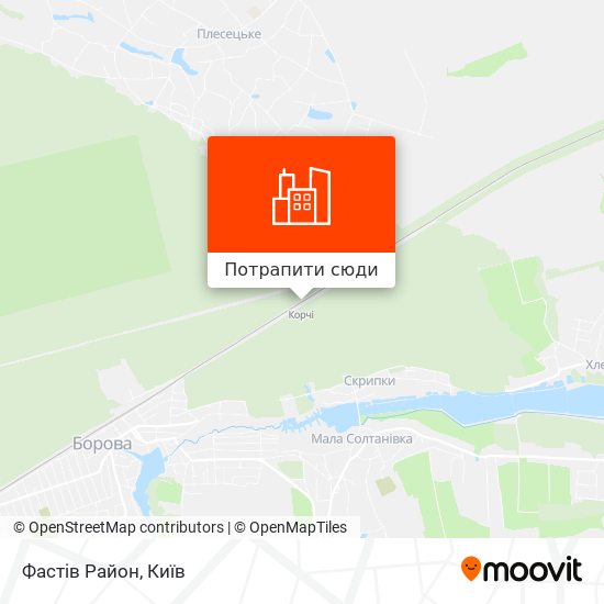 Карта Фастів Район