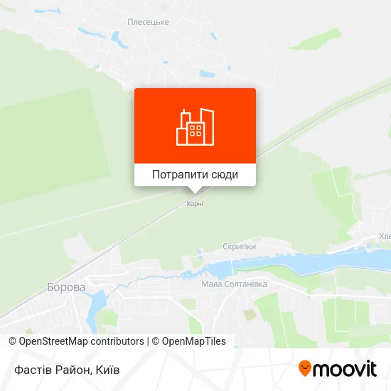 Карта Фастів Район