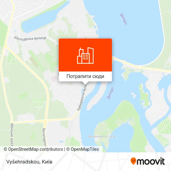 Карта Vyšehradskou